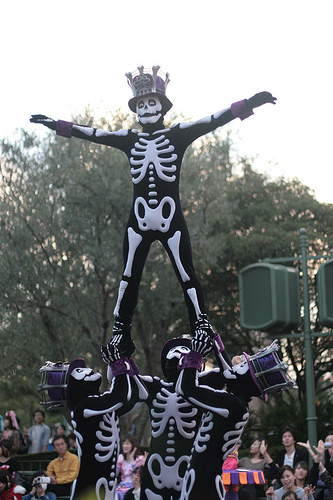 Dancing Skeletons at the Halloween Parade