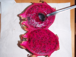 opened dragonfruit